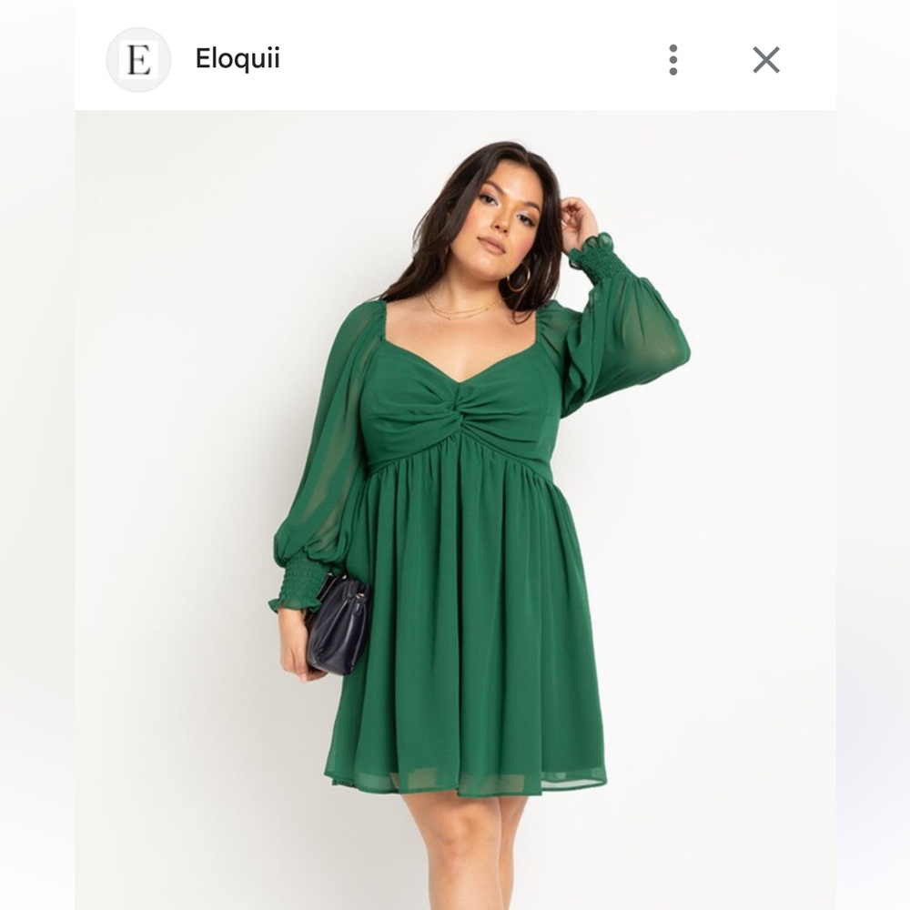 Eloquii twisted bodice mini dress size 18